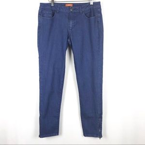 Joe Fresh Skinny Zip Ankle Jean Size 10 Women Blue